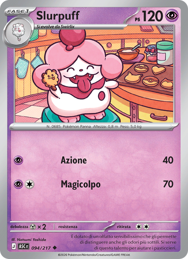Slurpuff 094/217 — Ascesa Eroica (Italian Pokémon TCG card)