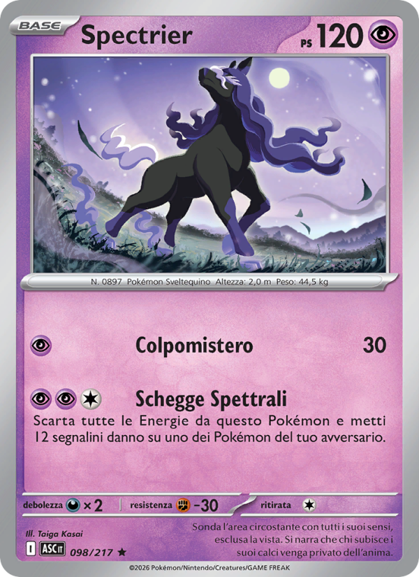 Spectrier 098/217 — Ascesa Eroica (Italian Pokémon TCG card)