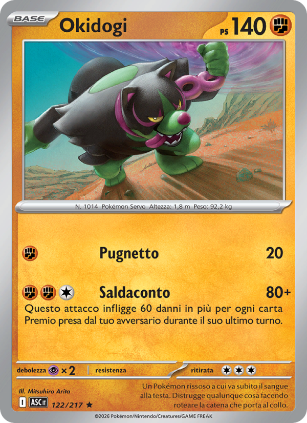 Okidogi 122/217 — Ascesa Eroica (Italian Pokémon TCG card)