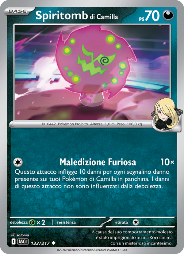 Spiritomb di Camilla 133/217 — Ascesa Eroica (Italian Pokémon TCG card)