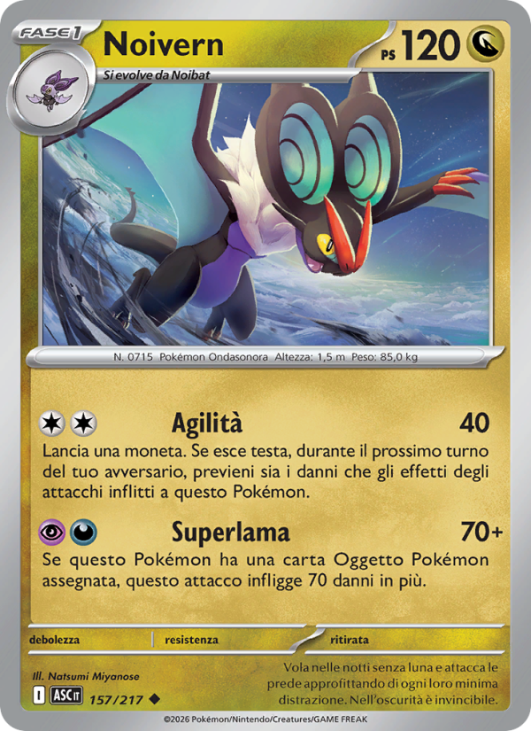 Noivern 157/217 — Ascesa Eroica (Italian Pokémon TCG card)