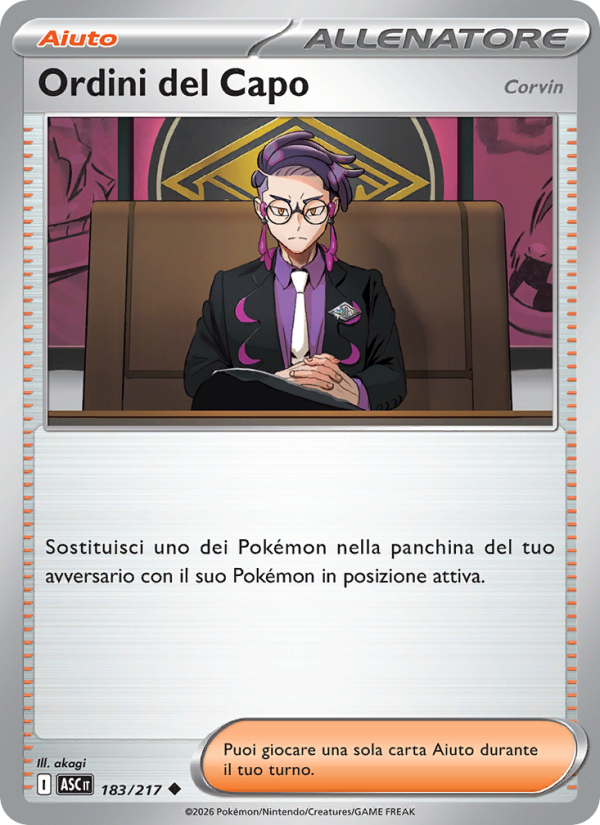 Ordini del Capo 183/217 — Ascesa Eroica (Italian Pokémon TCG card)