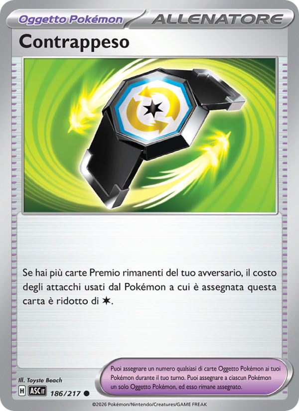 Contrappeso 186/217 — Ascesa Eroica (Italian Pokémon TCG card)