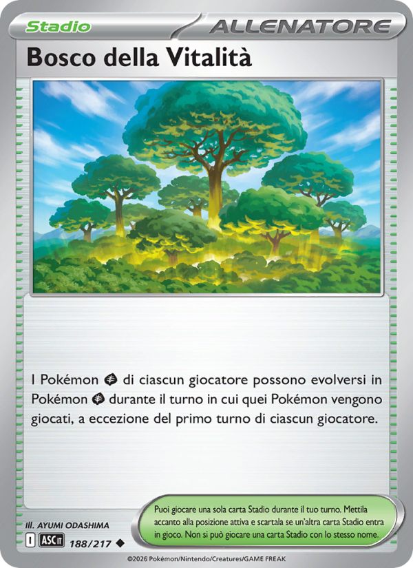 Bosco della Vitalità 188/217 — Ascesa Eroica (Italian Pokémon TCG card)