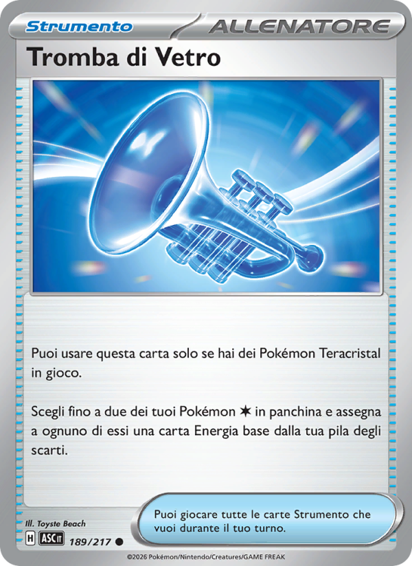 Tromba di Vetro 189/217 — Ascesa Eroica (Italian Pokémon TCG card)