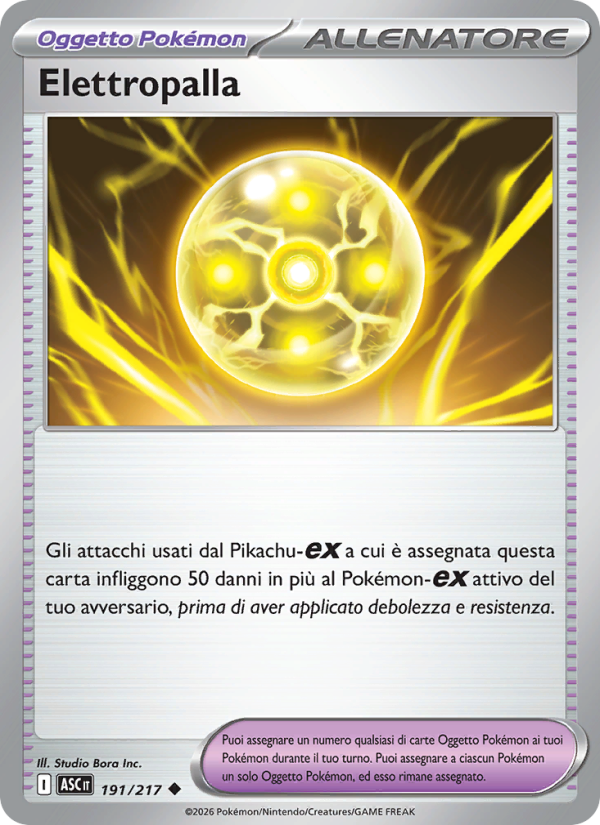 Elettropalla 191/217 — Ascesa Eroica (Italian Pokémon TCG card)