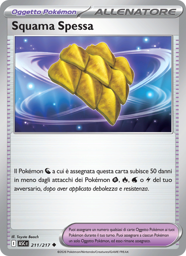 Squama Spessa 211/217 — Ascesa Eroica (Italian Pokémon TCG card)