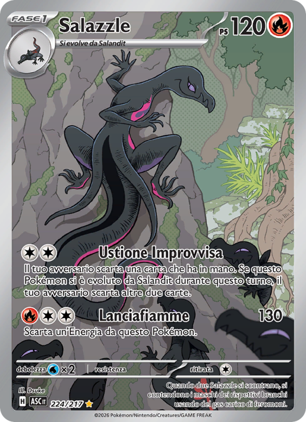 Salazzle 224/217 — Ascesa Eroica (Italian Pokémon TCG card)