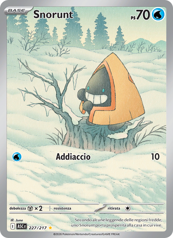 Snorunt 227/217 — Ascesa Eroica (Italian Pokémon TCG card)
