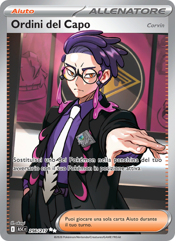 Ordini del Capo 256/217 — Ascesa Eroica (Italian Pokémon TCG card)