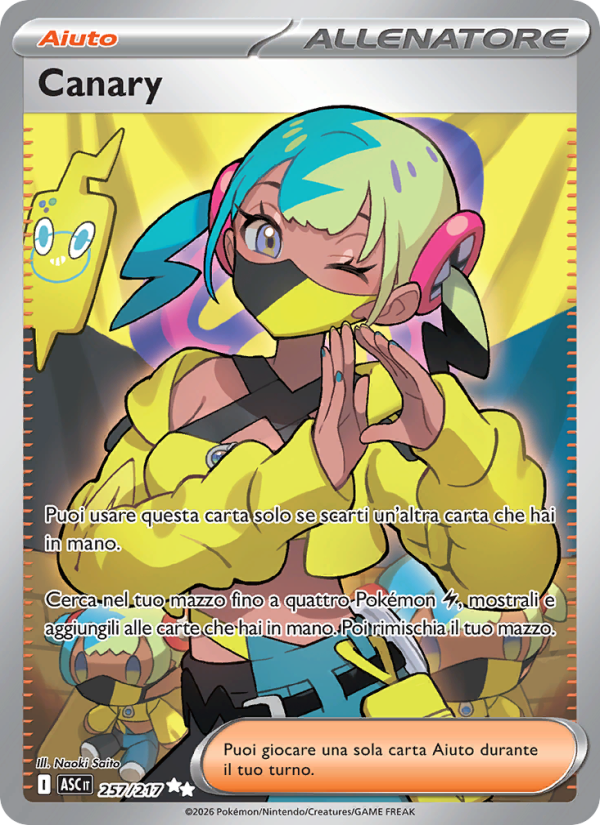 Canary 257/217 — Ascesa Eroica (Italian Pokémon TCG card)