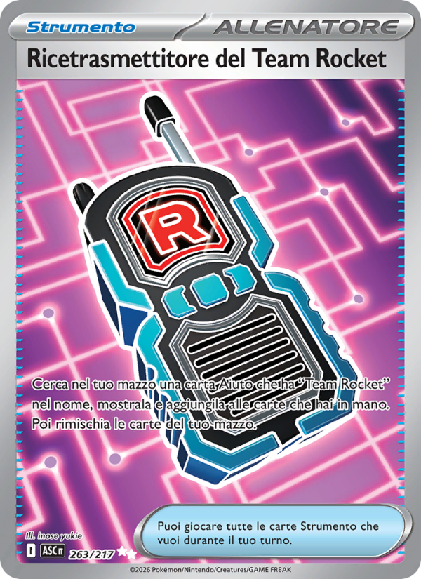 Ricetrasmettitore del Team Rocket 263/217 — Ascesa Eroica (Italian Pokémon TCG card)