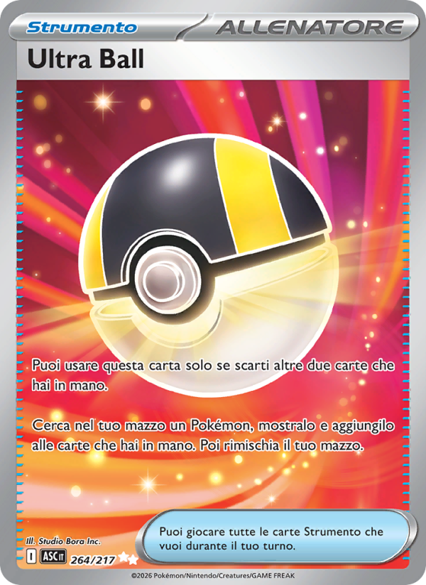 Ultra Ball 264/217 — Ascesa Eroica (Italian Pokémon TCG card)