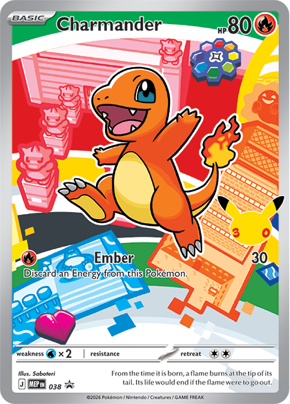 Charmander 038/10 — MEP Black Star Promos (Italian Pokémon TCG card)