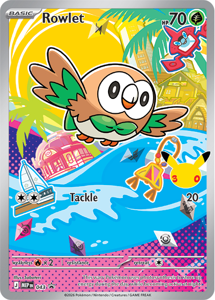 Rowlet 043/10 — MEP Black Star Promos (Italian Pokémon TCG card)