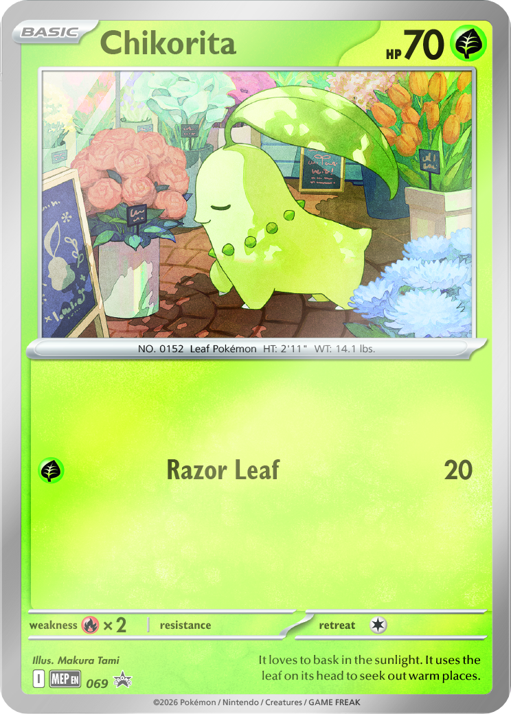 Chikorita 069/10 — MEP Black Star Promos (Italian Pokémon TCG card)