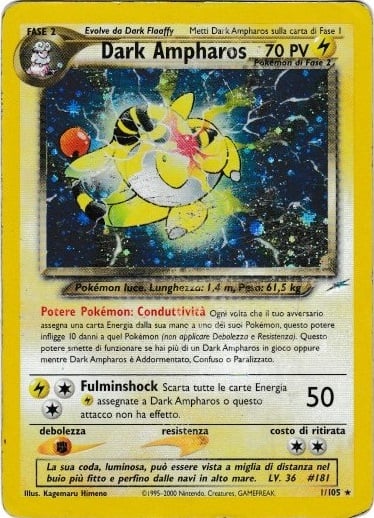 Dark Ampharos 001 — Neo Destiny (Italian Pokémon TCG card)