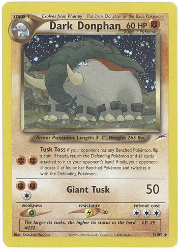 Dark Donphan 003 — Neo Destiny (Italian Pokémon TCG card)