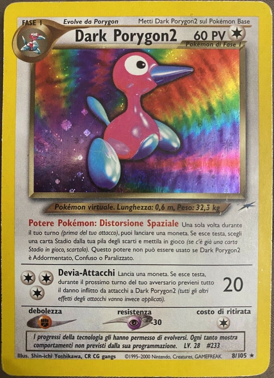 Dark Porygon2 008 — Neo Destiny (Italian Pokémon TCG card)