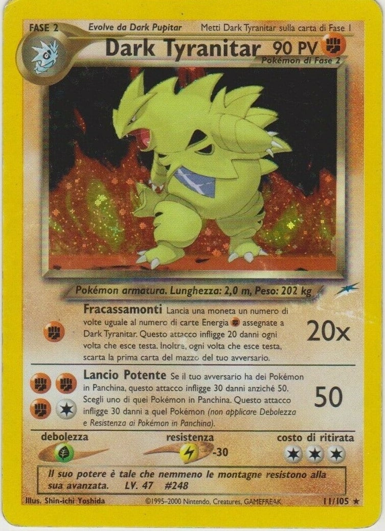 Dark Tyranitar 011 — Neo Destiny (Italian Pokémon TCG card)