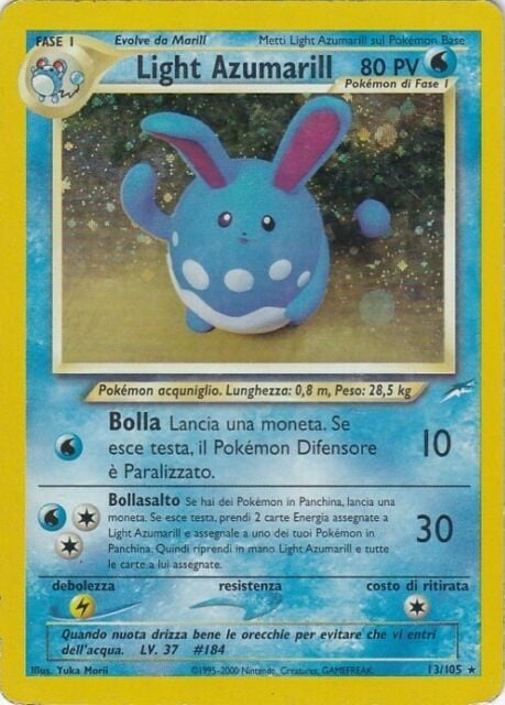 Light Azumarill 013 — Neo Destiny (Italian Pokémon TCG card)