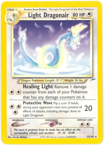 Light Dragonair 22/105 — Neo Destiny (Italian Pokémon TCG card)