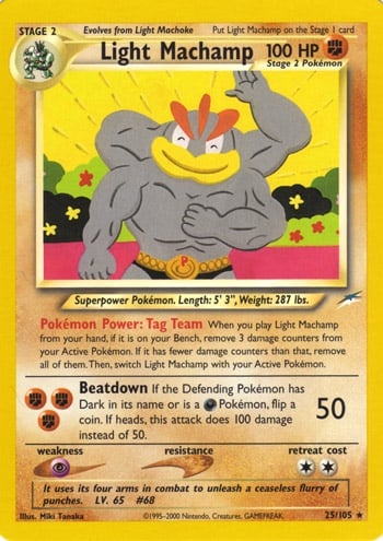 Light Machamp 025 — Neo Destiny (Italian Pokémon TCG card)