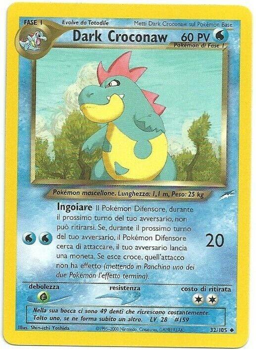Dark Croconaw 032 — Neo Destiny (Italian Pokémon TCG card)