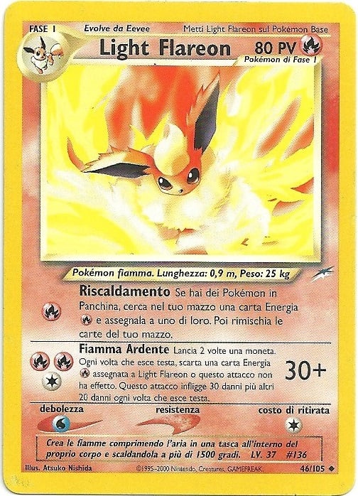 Light Flareon 046 — Neo Destiny (Italian Pokémon TCG card)