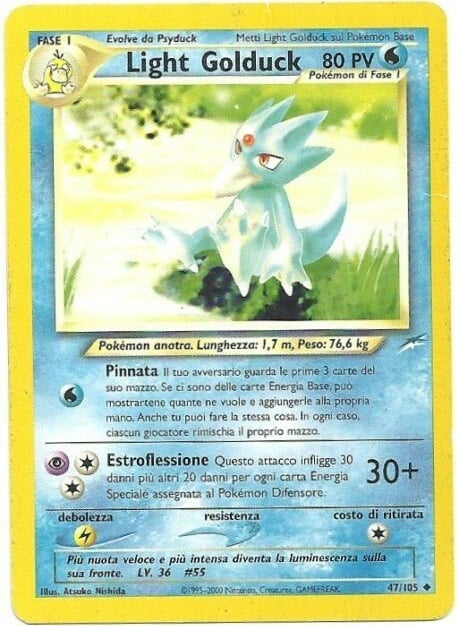 Light Golduck 047 — Neo Destiny (Italian Pokémon TCG card)