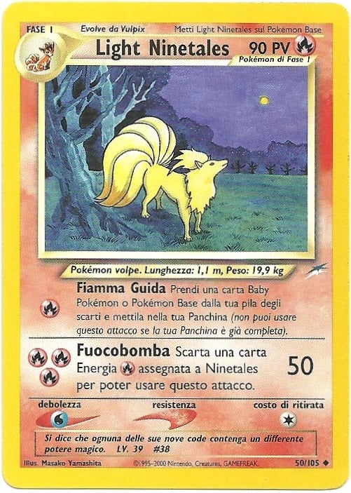 Light Ninetales 050 — Neo Destiny (Italian Pokémon TCG card)