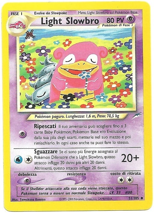 Light Slowbro 051 — Neo Destiny (Italian Pokémon TCG card)