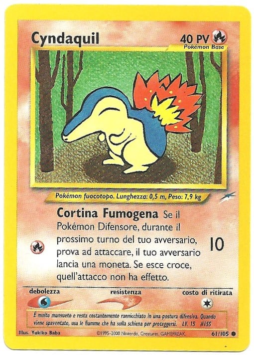 Cyndaquil 061 — Neo Destiny (Italian Pokémon TCG card)