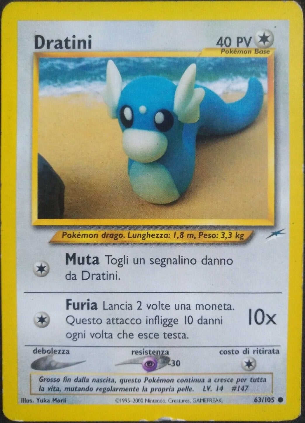 Dratini 63/105 — Neo Destiny (Italian Pokémon TCG card)