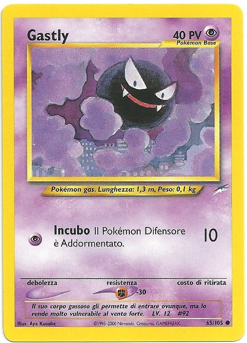 Gastly 065 — Neo Destiny (Italian Pokémon TCG card)
