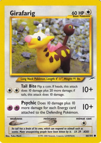 Girafarig 66/105 — Neo Destiny (Italian Pokémon TCG card)