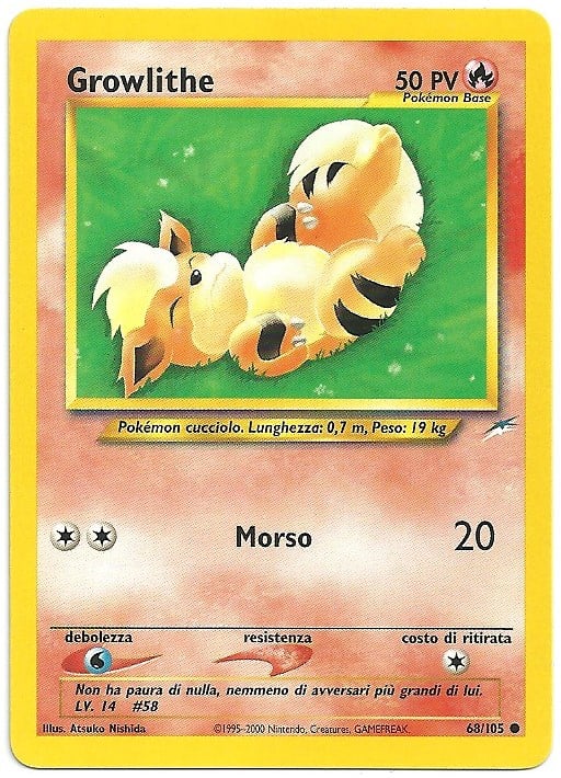 Growlithe 068 — Neo Destiny (Italian Pokémon TCG card)
