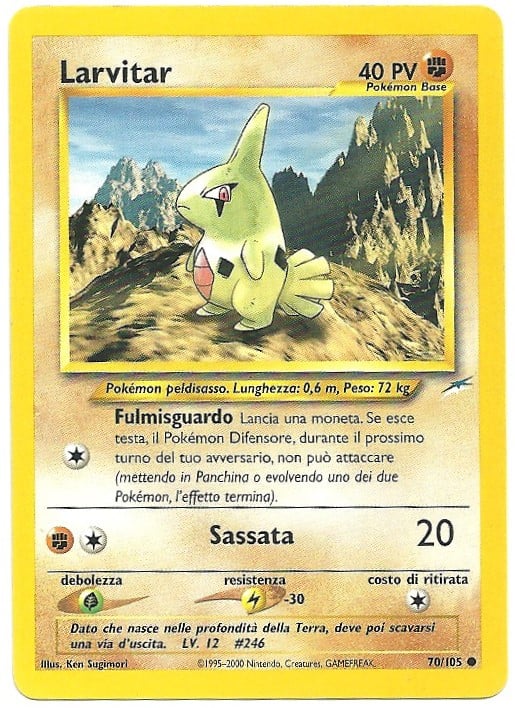 Larvitar 070 — Neo Destiny (Italian Pokémon TCG card)