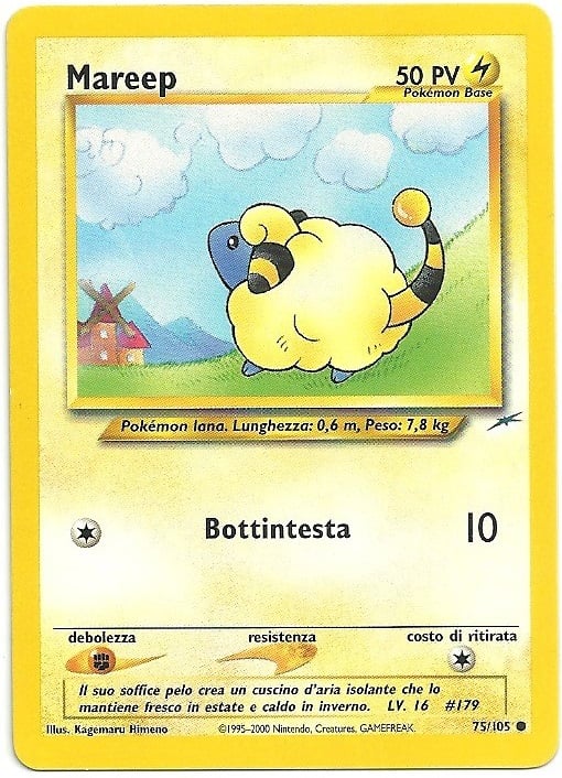 Mareep 075 — Neo Destiny (Italian Pokémon TCG card)