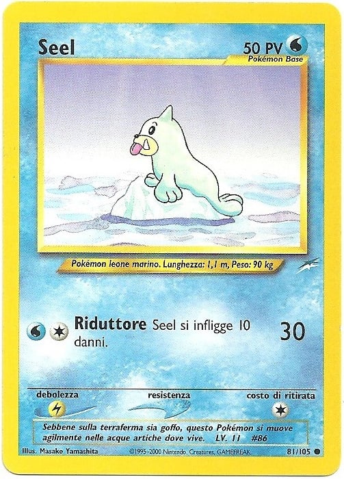 Seel 081 — Neo Destiny (Italian Pokémon TCG card)