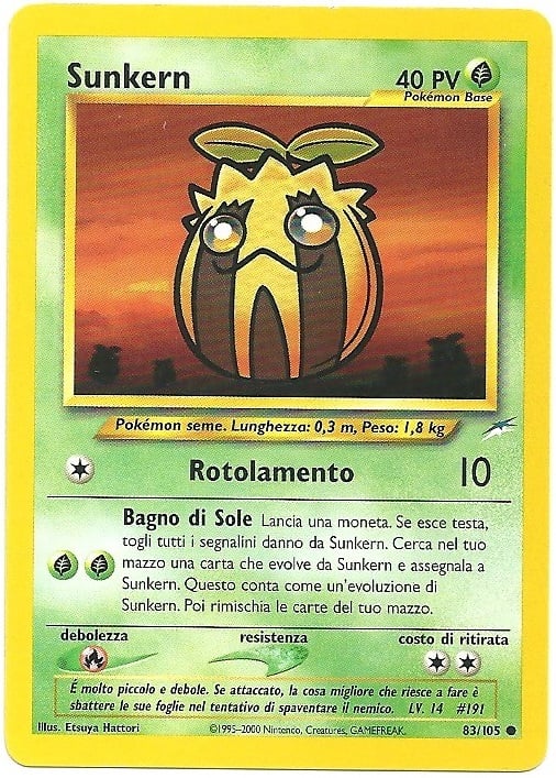 Sunkern 083 — Neo Destiny (Italian Pokémon TCG card)