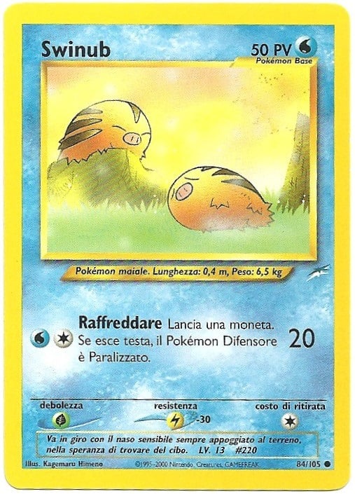 Swinub 084 — Neo Destiny (Italian Pokémon TCG card)