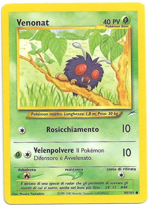 Venonat 90/105 — Neo Destiny (Italian Pokémon TCG card)