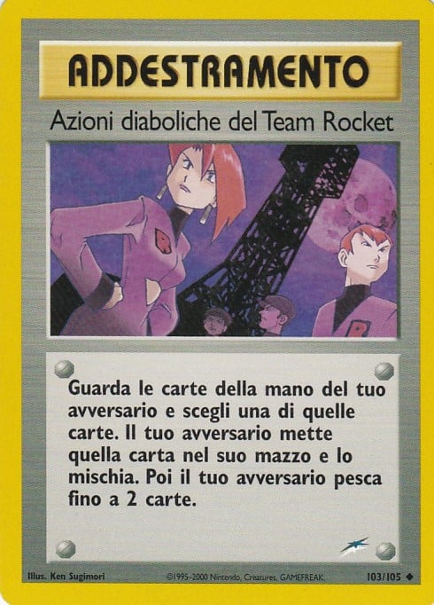 Azioni diaboliche del Team Rocket 103 — Neo Destiny (Italian Pokémon TCG card)