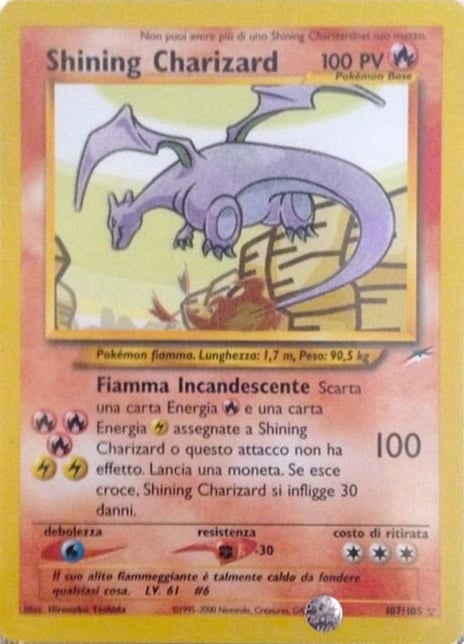 Shining Charizard 107 — Neo Destiny (Italian Pokémon TCG card)