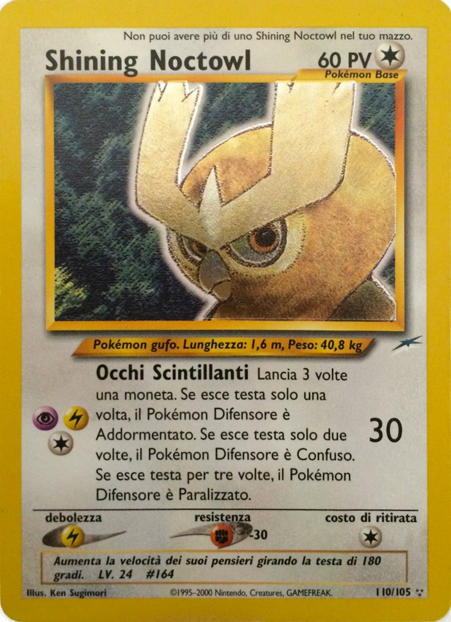 Shining Noctowl 110 — Neo Destiny (Italian Pokémon TCG card)