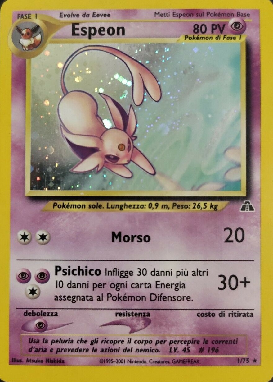 Espeon 001 — Neo Discovery (Italian Pokémon TCG card)