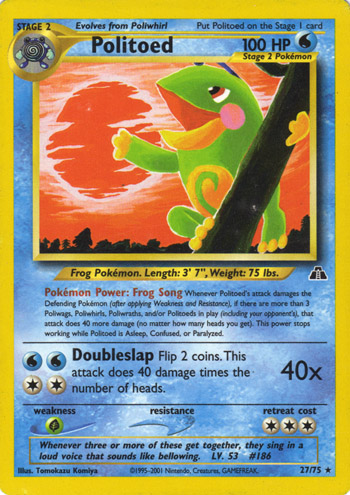 Politoed 27/75 — Neo Discovery (Italian Pokémon TCG card)