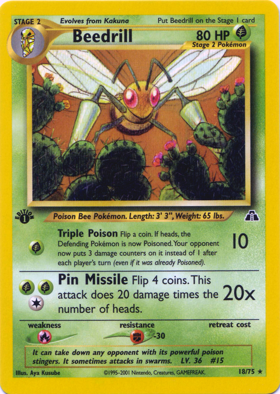 Beedrill 018 — Neo Discovery (Italian Pokémon TCG card)