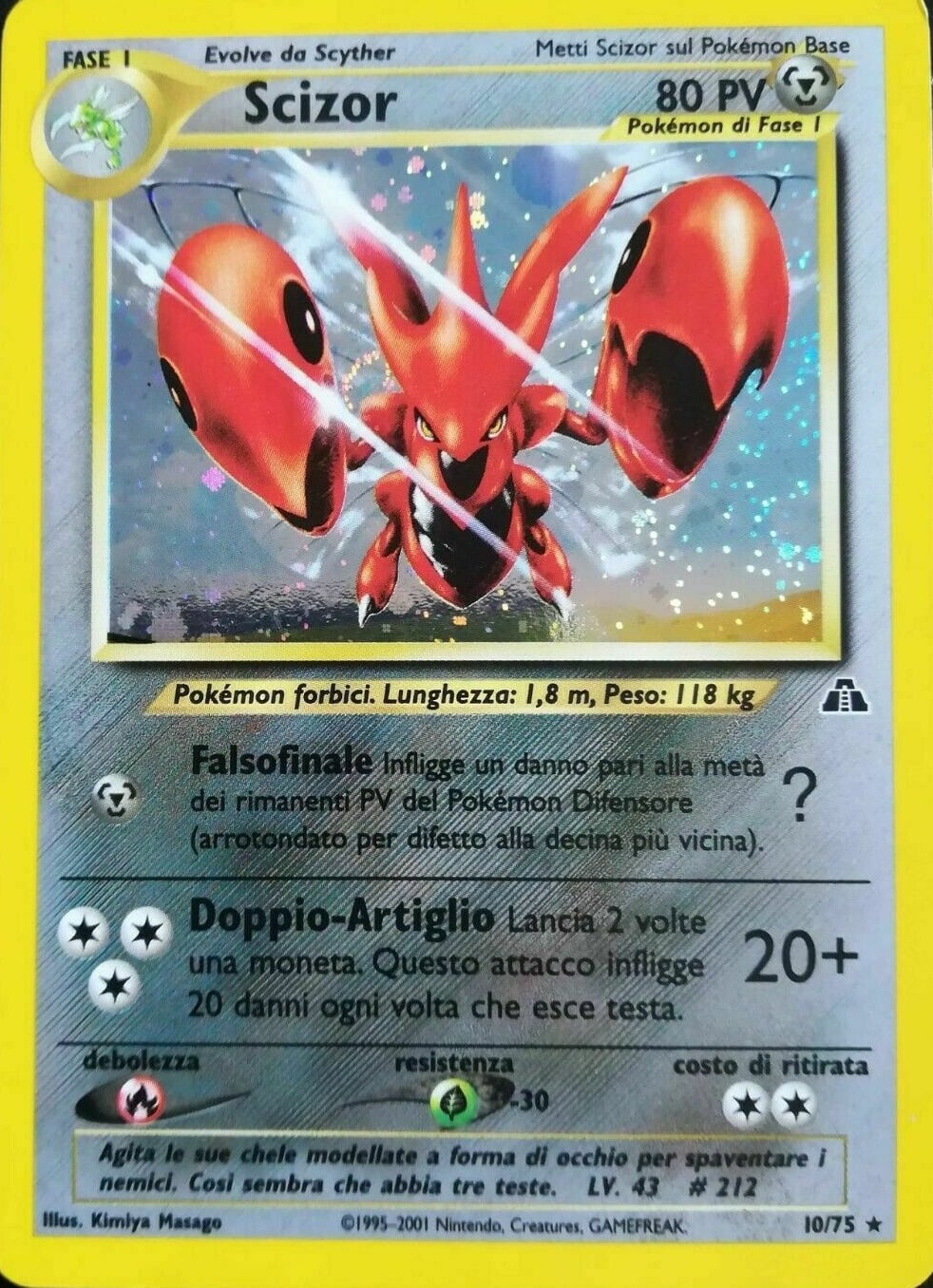 Scizor 029 — Neo Discovery (Italian Pokémon TCG card)